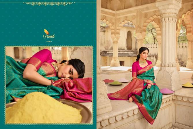 Pankh Sakshi Kanjiveram Heavy Silk Festive Wear Latest Designer Saree Collection